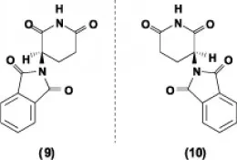 Chiral molecular structures — enantiomers 9 and 10
